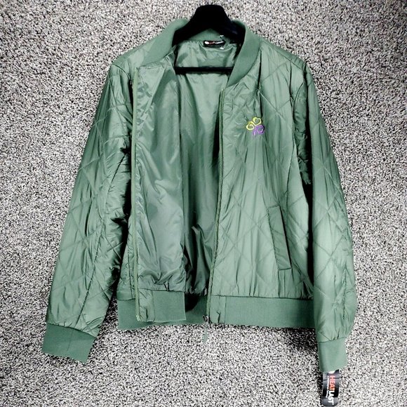 HeatLast Weatherproof Nylon Quilted Packable Bomber Jacket Olive Women's X Large - Picture 5 of 12